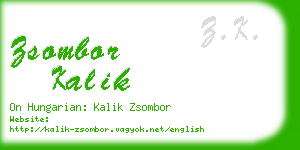 zsombor kalik business card